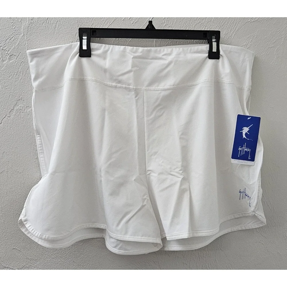 *NEW w/tags Guy Harvey Performance Womens Size XXL White Fishing Shorts UPF‎ 50